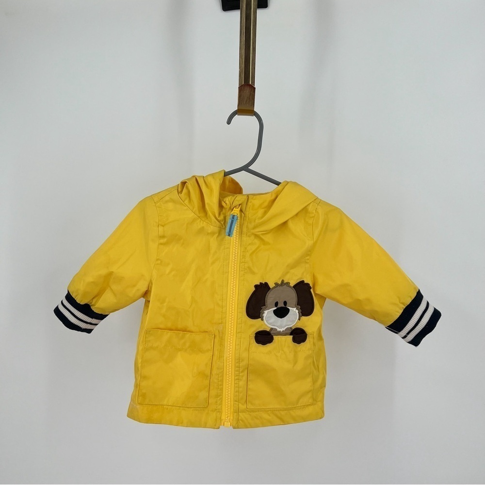 London Fog yellow raincoat with puppy dog
